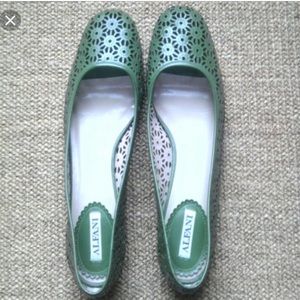 Laser cut leather flats